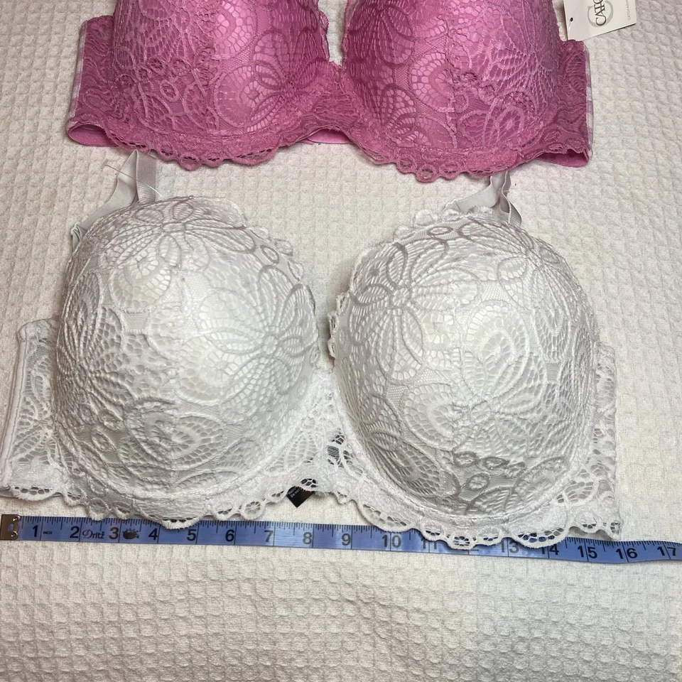 Sujetador Cato Pure Beauty talla grande paquete de 2 44D nuevo con etiquetas rosa blanco con aros Foto 2 de 4