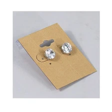 Pack of 100 - Kraft Hanging Earring Cards, Necklace Cards Jewelry Display