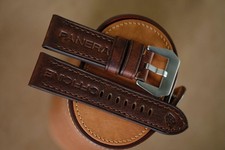 Handmade dark brown PAM strap Officine Panerai strap size 24 any size length 