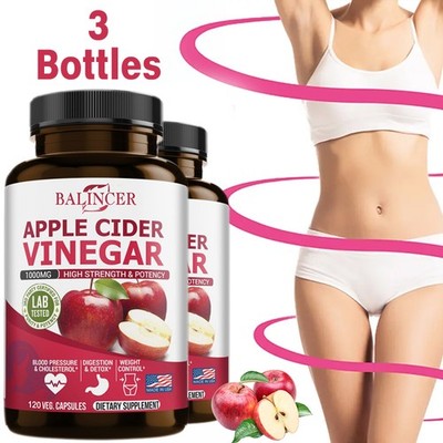 Apple Cider Vinegar 1000 mg Weight Loss Capsule Promote Digestive Detoxification