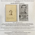 CIVIL WAR DEAD of WAR PVT 23rd MA INFANTRY ASAPH HASKELL CDV PHOTO SIGNED/ELWELL