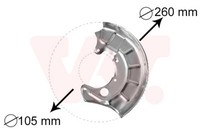Spritzblech Bremsscheibe VAN Wezel 5880371 FüR Golf VW 19E 1G1 Jetta Seat 2 1G2