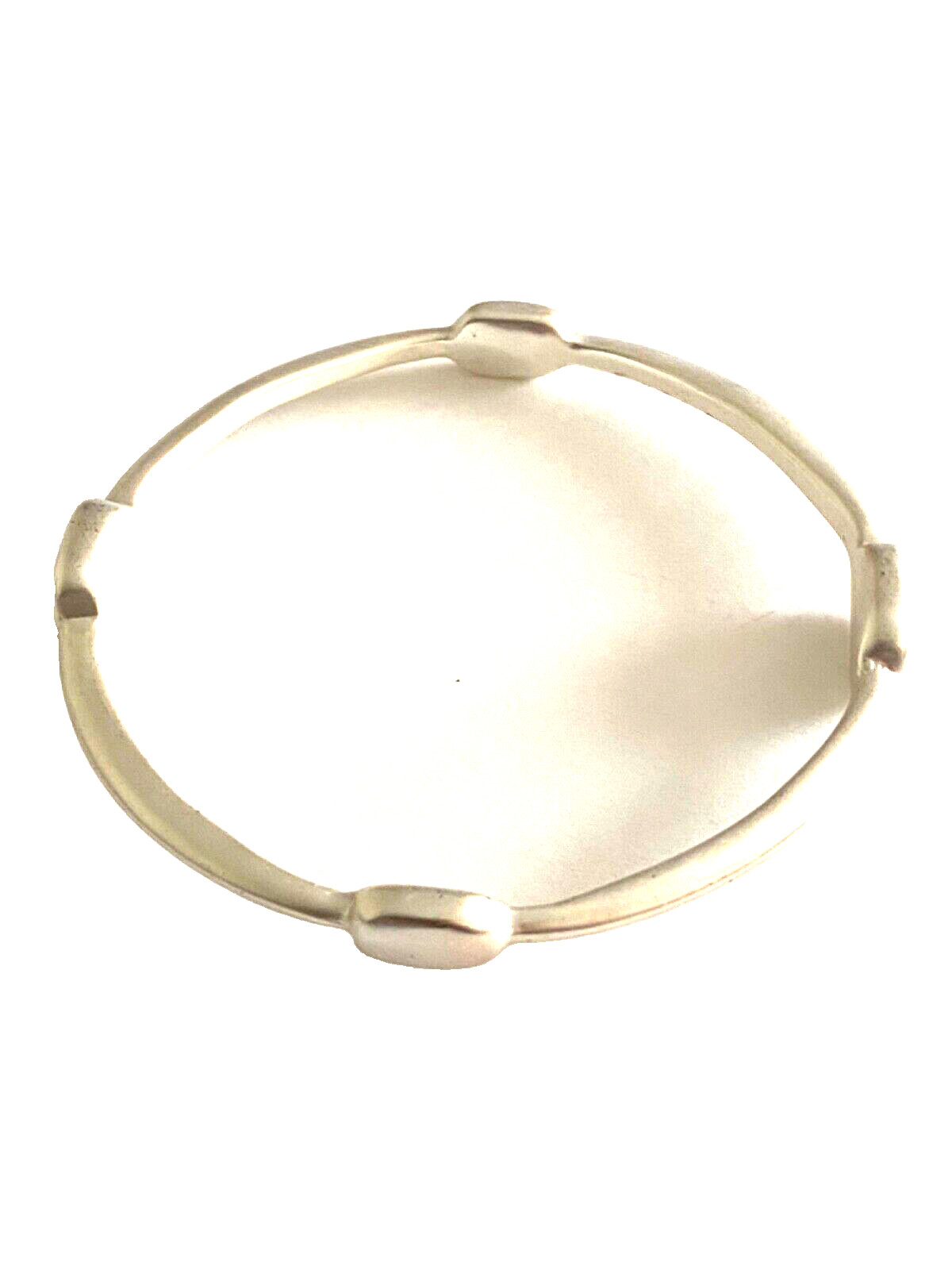 Bangle Bracelet Matte Silver Tone Band-image