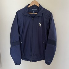 Vintage 90s Polo Ralph Lauren Golf Harrington Jacket Navy Blue Mens Medium