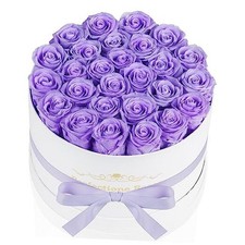 Perfectione Roses in a Box, Mothers Day Rose, Preserved 27 Roses Light Purple