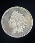 Vintage Indian Head Style One Troy Ounce Silver Round, .999 Fine Silver