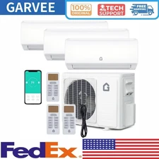 28000BTU Tri Zone Mini Split Air Condition AC/Heating System 20SEER2 12K+12K+12K