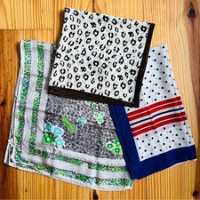 3 Vintage Silk Scarves Collection Salterio Anne Klein