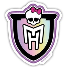 Monster High™ Logo Mit Totenkopf Aufkleber Sticker, max. 10 x 10 cm, 10 x 10 cm