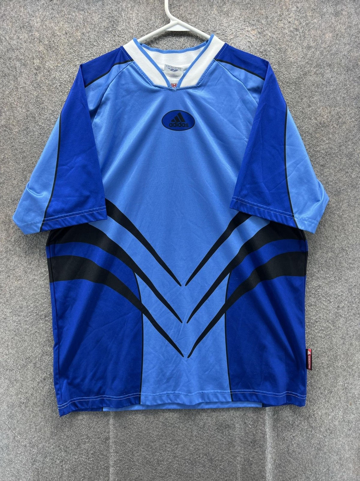 Vintage Adidas Jersey Mens Large Blue Soccer Jersey Top 90s Goalkeeping Shirt