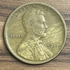1917-S Lincoln Wheat Cent Monster Woody Error Wood Grain Improper Alloy Mix