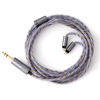 Earphone Cable 4-Core 24AWG Pure Copper Silver Gold-Plated 3.5mm 2pin 0.78mm