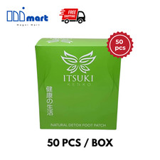 Original 1box 50pcs Health ITSUKI KENKO Cleansing Detox Foot Pads Patches Herbal