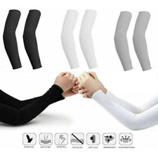 5 Pairs Cooling Arm Sleeves Cover UV Sun Protection Sports Outdoor For Men Women