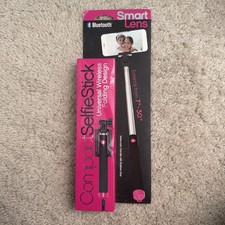 New Bluetooth Compact Selfie Stick Universal Wireless Folding Design, Pink