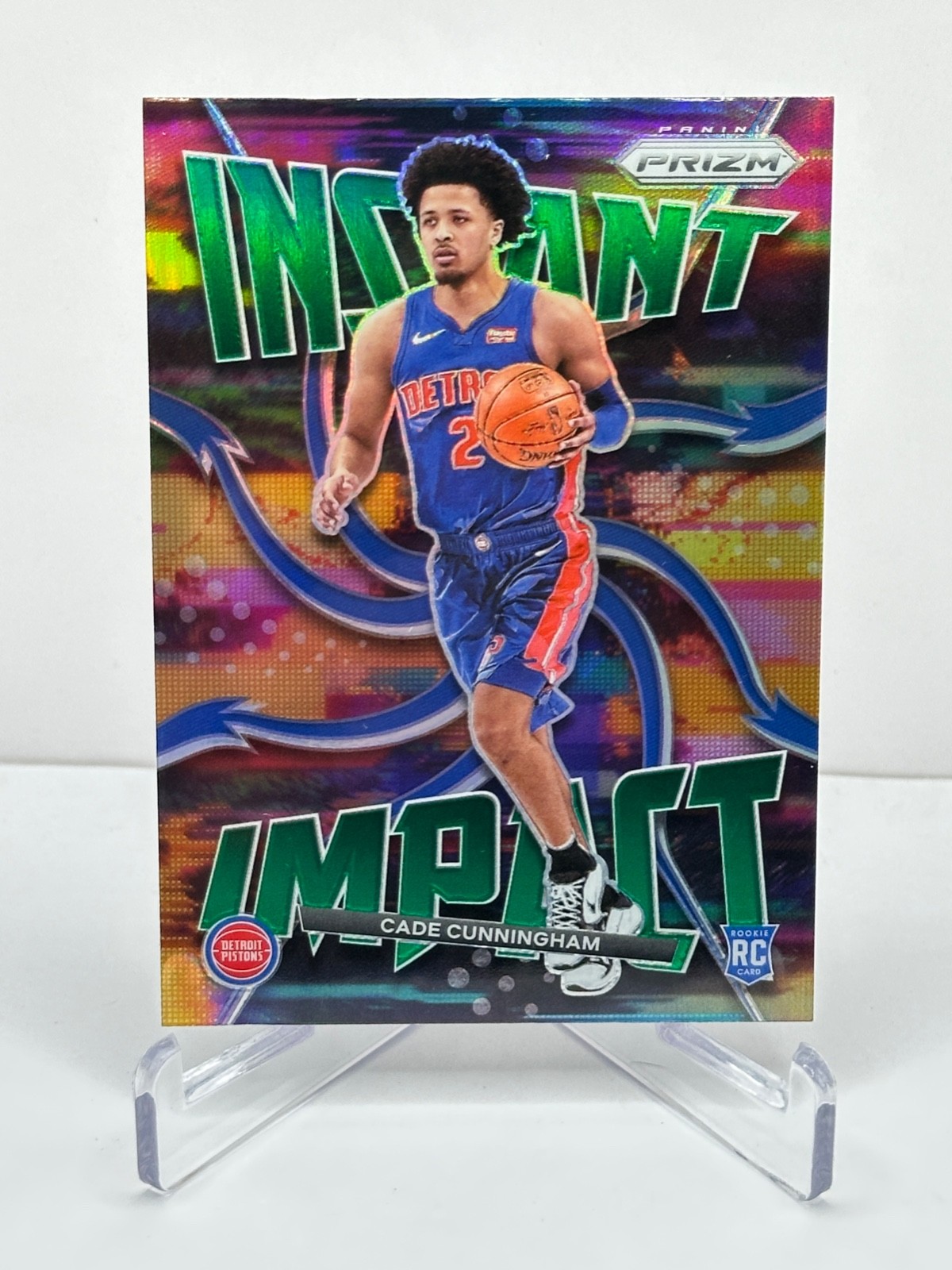 CADE CUNNINGHAM 2021-22 Panini Prizm Instant Impact Prizms Green 1 Rookie Insert
