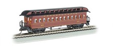 Bachmann HO Scale Old Time Wood Coach with Round-End Clerestory Roof - Ready to
