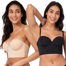 Low Back Strapless Bra Flexible Underwire Push UP Bra Adjustable qualified