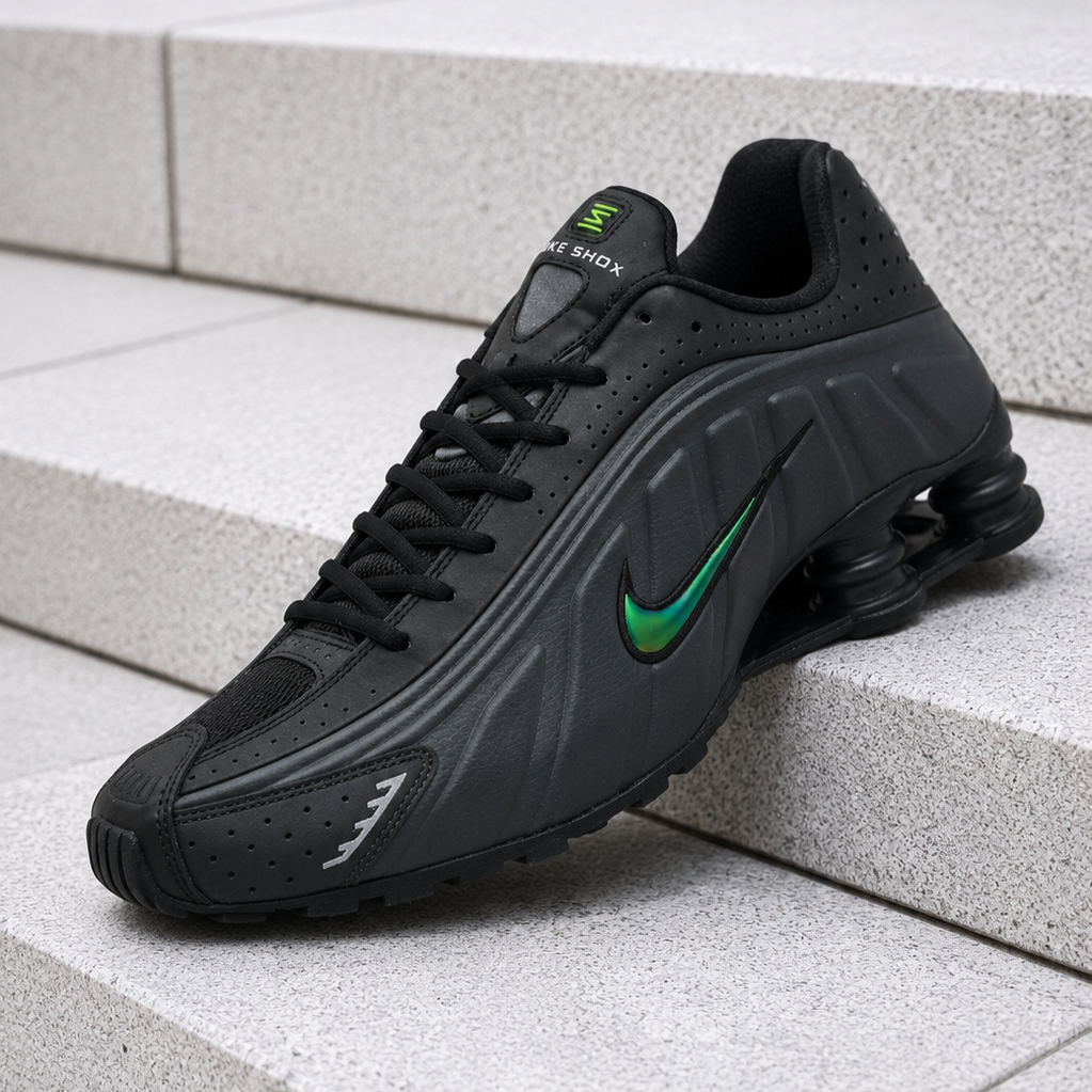 Nike Shox R4 Anthracite Multi-Color Black IQ0574-060 Men's Size