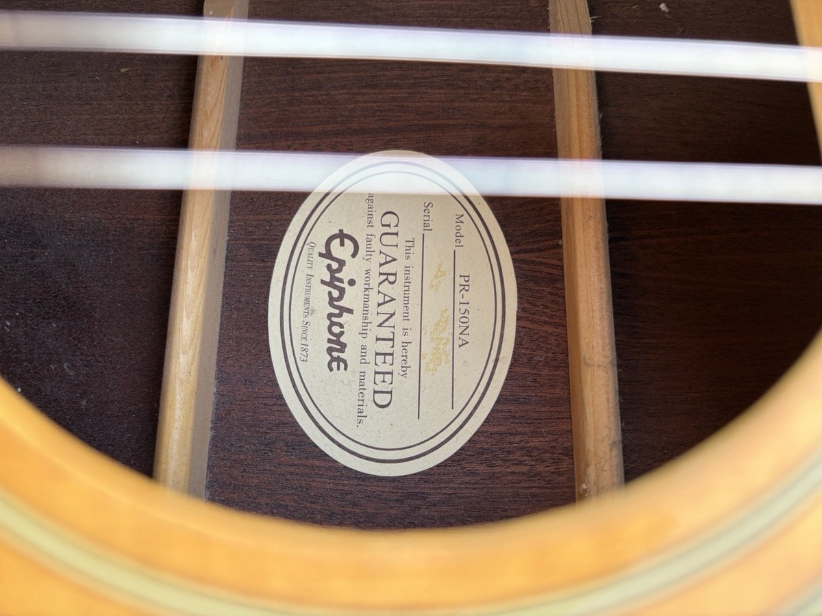Epiphone PR-150NA Dreadnought Acoustic Guitar 6 String Natural w