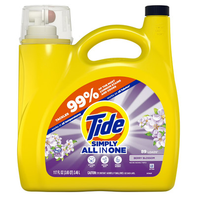 Tide Simply Laundry Detergent Liquid, Daybreak Fresh, 117 fl oz, 89 Loads NEW