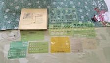 LOT Vintage Drafting Drawing Templates Stencils Guide Circles
