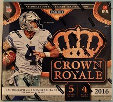 2016 Panini Crown Royale Football Box New/Factory Sealed