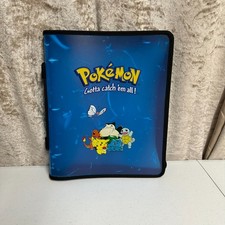 Pokémon Blue Zip A4 Card Folder | Rare Toysite Ring Album Retro Binder Vtg 90s