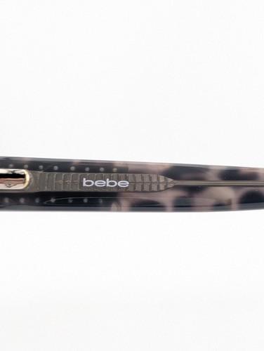 Bebe Eyeglasses Frames Only, BB5148 (001) JET ANIMAL, 52-16-135, Gray - Picture 9 of 17