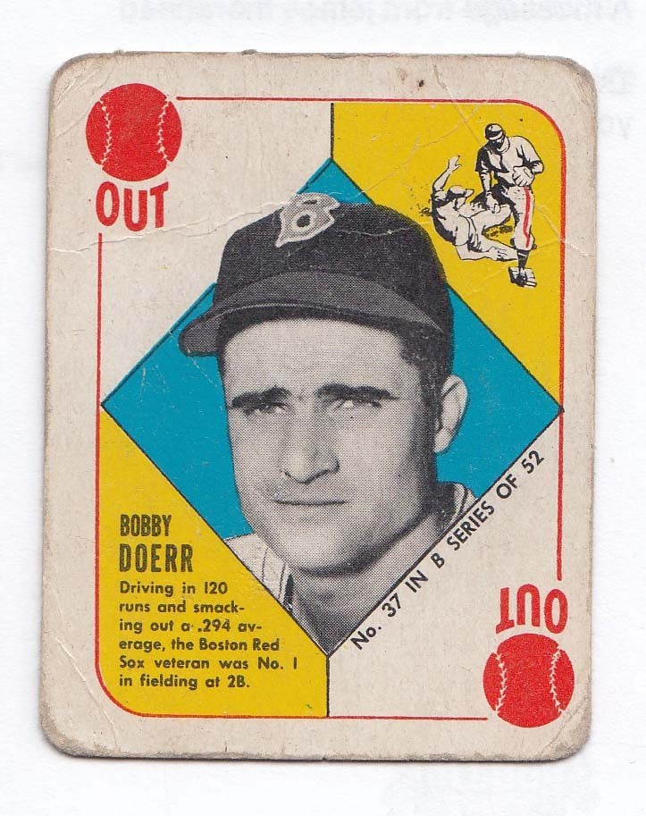 Bobby Doerr Topps 1951 Blueback No 37 In B Series Boston Red Sox 