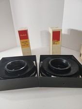 Set Of 2 Kodak Slide Carousels With Boxes, 140 Slides