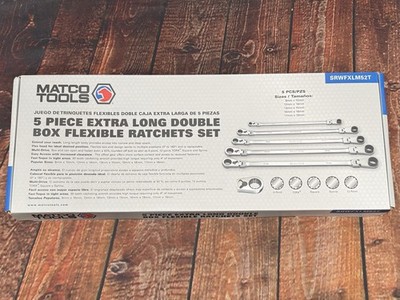 MATCO Tools SRWFXLM52T 5-Piece Extra Long Double Box Flexible Ratchet Set