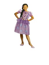 Rapunzel Costume Dress Girls XSmall 3-4 T Purple Pink Glitter Halloween Disney