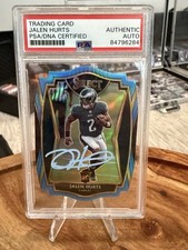 2020 Panini Select - Jalen Hurts On Card Auto Rookie Prizm Die-Cut