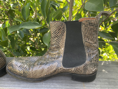 Penelope Chilvers vintage Snakeskin Leather Ankle Boots UK
