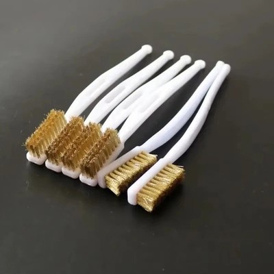 Mini Messing Draht Pinsel Set Rost Farbe Entfernung Metall Reinigung Werkzeug UK
