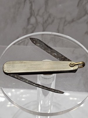 Vintage Pocket Knife Engrave Able ? Antique Gift Weapon Keychain Hunter Scout