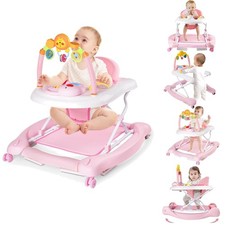 Foldable 5-in-1 Baby Walker for Toddler with Adjustable Height