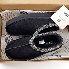 UGG Tasman II Black Suede Flats Classic Slipper Women's Shoes New with Box