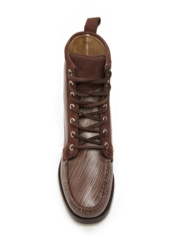 Neu im Karton! 125 $ Sebago Leuchtturm marmoriert mauve Schnürung Ösen Mokassin Stiefel 7,5 38 5 - Bild 2 von 3
