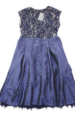 NWT - SIMPLE RETRO Women's LACE TRIMMED Navy DRESS Size: XL