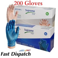 Disposable Vinyl Gloves Powder & Latex Free Work Strong Tattoo Food Box 100