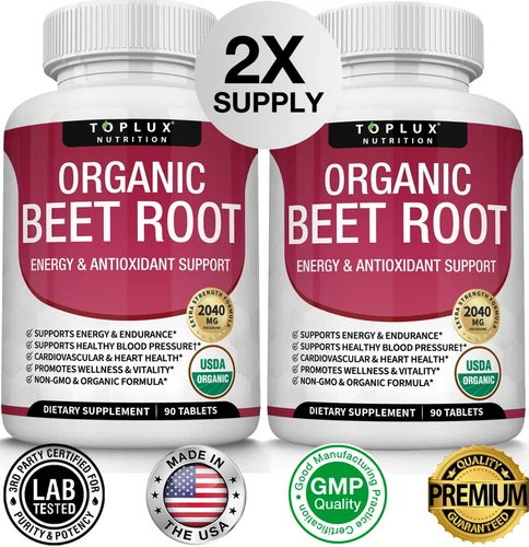 Beet Root Capsules 2040 Mg Organic Beetroot Powder Extract + Black Pepper