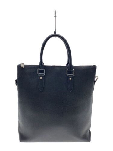 LOUIS VUITTON tote bag Anton Taiga Black cowhide Used