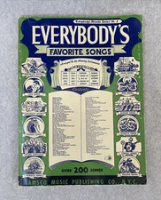 Vintage 1933 Music Sheet Book Everybody's Favorite Songs Series 1 Amsco Music Co