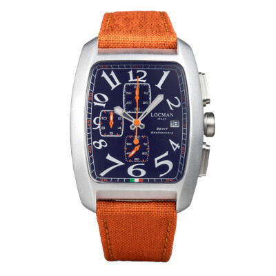 Locman Italy Herrenuhr Sport Anniversary Chrono orange/blau Ref. 0470