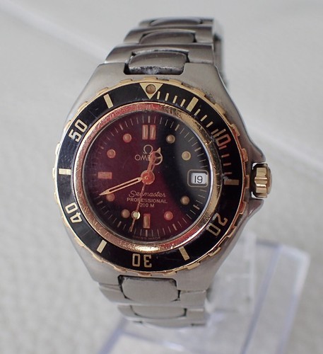 Omega Seamaster Professional SS & 18K black dial Ladies watch with date - 30mm - Picture 2 of 11