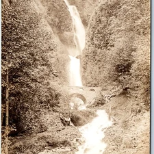 c1930s Columbia River Hwy RPPC Waukeena Falls Real Photo Postcard A123