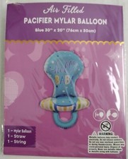 1 Pcs 30" Boy Pacifier Foil Balloon Gender Reveal Decoration Baby Shower Party