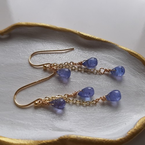 Boucles D'oreilles Shabada - Dormeuses Pendantes Pierre Rose - Plaqué Argent - TU - Neuves